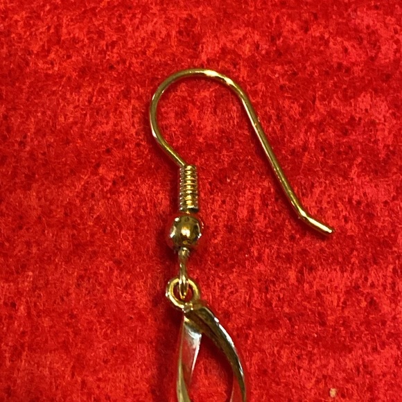 Golden Spiral Drop Earrings - Picture 2 of 11